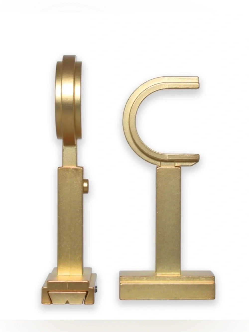 Heavy Duty Zinc Brackets for Curtain Rod - BRUSHED GOLD